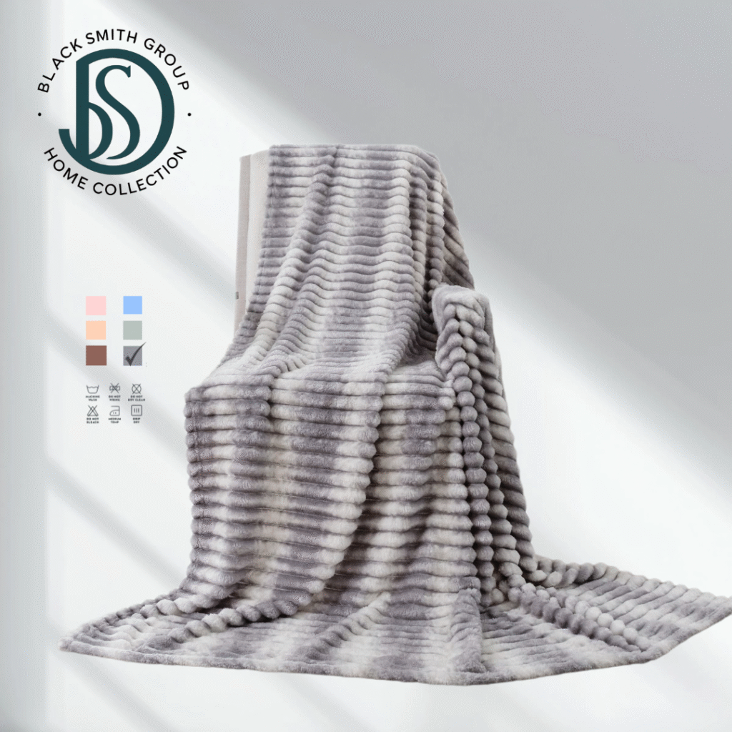 Double Size 220×240 cm | 6 Beautiful Colours Soft, cozy, and perfect for every home 🖤